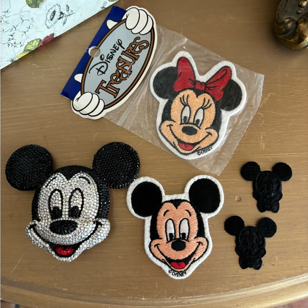 Mickey Mouse Swarovski Crystal Belt Buckle & Patches